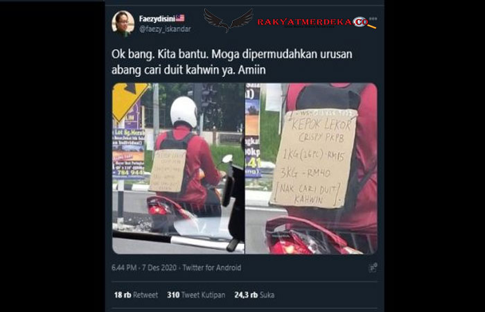 Viral Cara Unik Penjual Kerupuk Promosi Dagangan Buat Modal Nikah